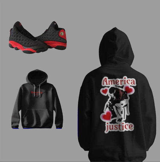 black and red hoodie